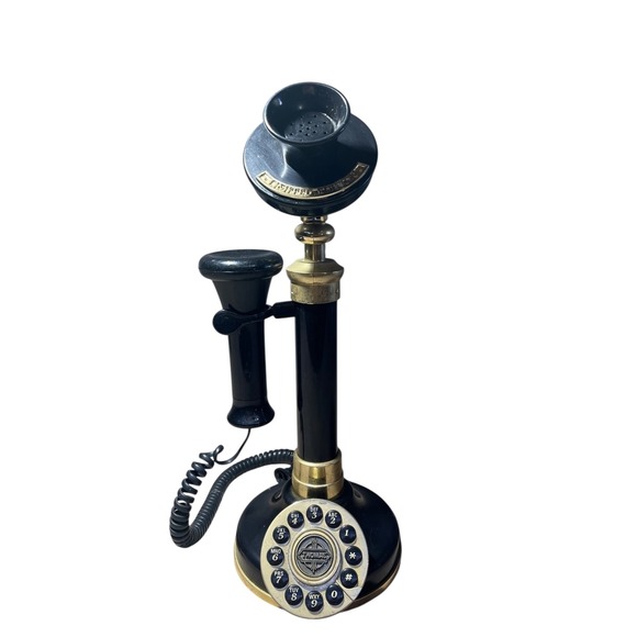 TeleConcepts Speak Easy Candlestick Style Rotary Corded Telephone Retro Untested - Picture 1 of 6
